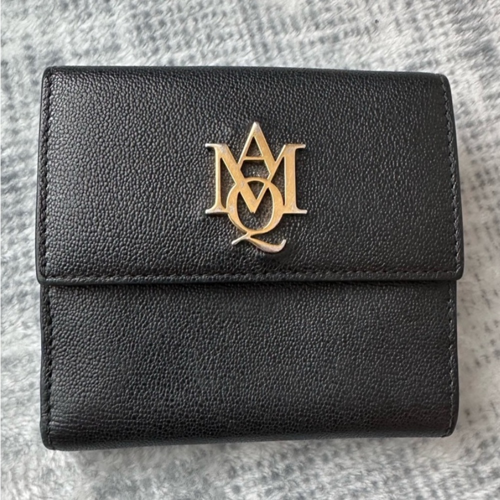 Alexander McQueen Black Leather Wallet